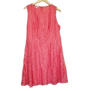 Maurices Pink Sleeveless Lace Dress Barbiecore Womens Plus 18